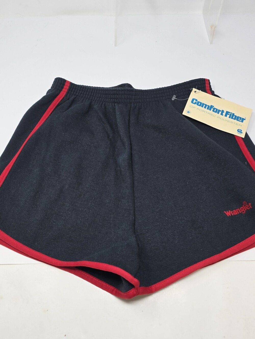 Wrangler Vintage Womens XS 80s Black Red Gym High Rise  Waist Shorts